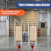 2-in-1 Heavy Duty Panel Truck Cart, 36" x 24" All Steel Platform Truck with 1 Front & 2 Side Handrails, 2200 Lbs Cart with 4 Swivel Casters, 8 Holes - 2 of 4