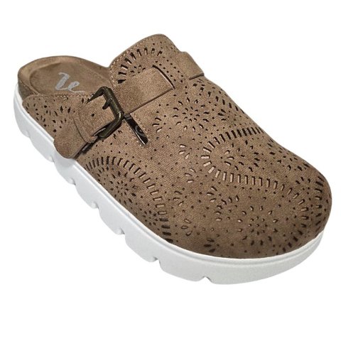Женские сабо Very G Womens Lulu Dyecut Suede Mule Slip On Shoes, Tan (9)