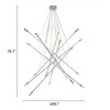 Zuo Modern Belief Ceiling Lamp, Chrome Criss-Cross Arms with 18 G50 Bulbs 78.7"H - 4 of 4