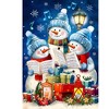 Briarwood Lane Winter Christmas House Flag 40x28 For Outdoor Singing Snowmen For Christmas House Flag - 3 of 4