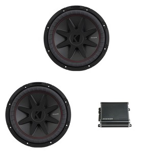 Kicker 12 Inch CVR Woofer Includes Two 52CVR122 Package with 46CXA8001 Amplifier - 1 of 4