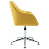 vidaXL Ergonomic Swivel Office Chair - Adjustable Height, Soft Fabric Upholstery and Robust Design, Ideal for Home Office Use - Vibrant Yellow - 3 of 4