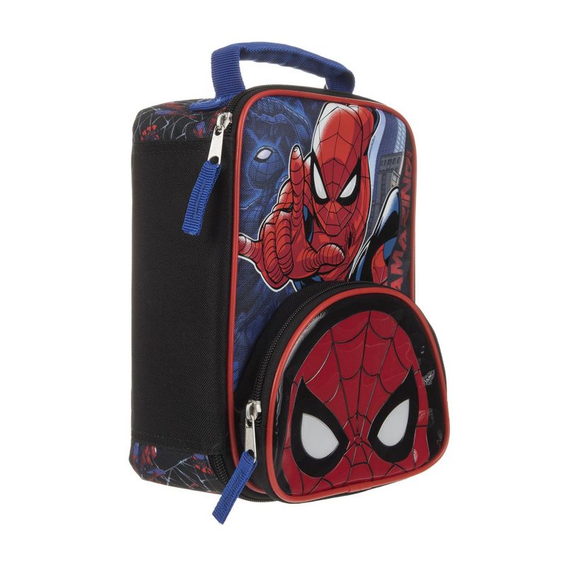 Spider-Man Kids&#39; Single Compartment Lunch Box with Zip Pocket - Blue, 3 of 7