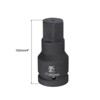 Unique Bargains CR-MO Steel Metric 1" Square Drive Impact Hex Socket Black - 2 of 4