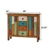 Colorful Sideboard Buffet Cabinet with Storage, 40" Kitchen Cabinet w/2 Doors and 4 Drawers, 33.75'' Tall Rustic Wood Coffee Bar Table for Dining Room - 2 of 4