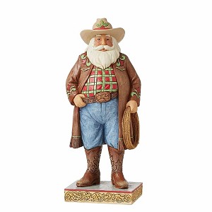 Jim Shore 10.0 Inch It's Christmas Y'all Western Santa Heartwood Creek Santa Figurines - 1 of 3