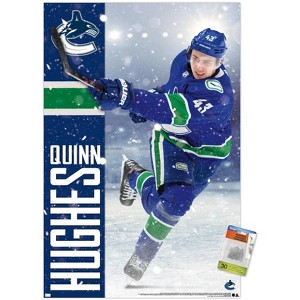 Trends International NHL Vancouver Canucks - Quinn Hughes 20 Unframed Wall Poster Prints - 1 of 4