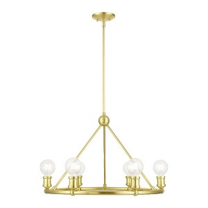 Livex Lighting Lansdale 6 - Light Chandelier in  Satin Brass - 1 of 4