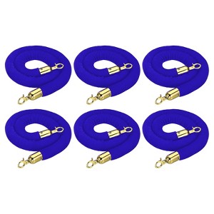 Unique Bargains Hotel Adjustable Velvet Stanchion Rope with Snap Hooks 6 Pcs - 1 of 4