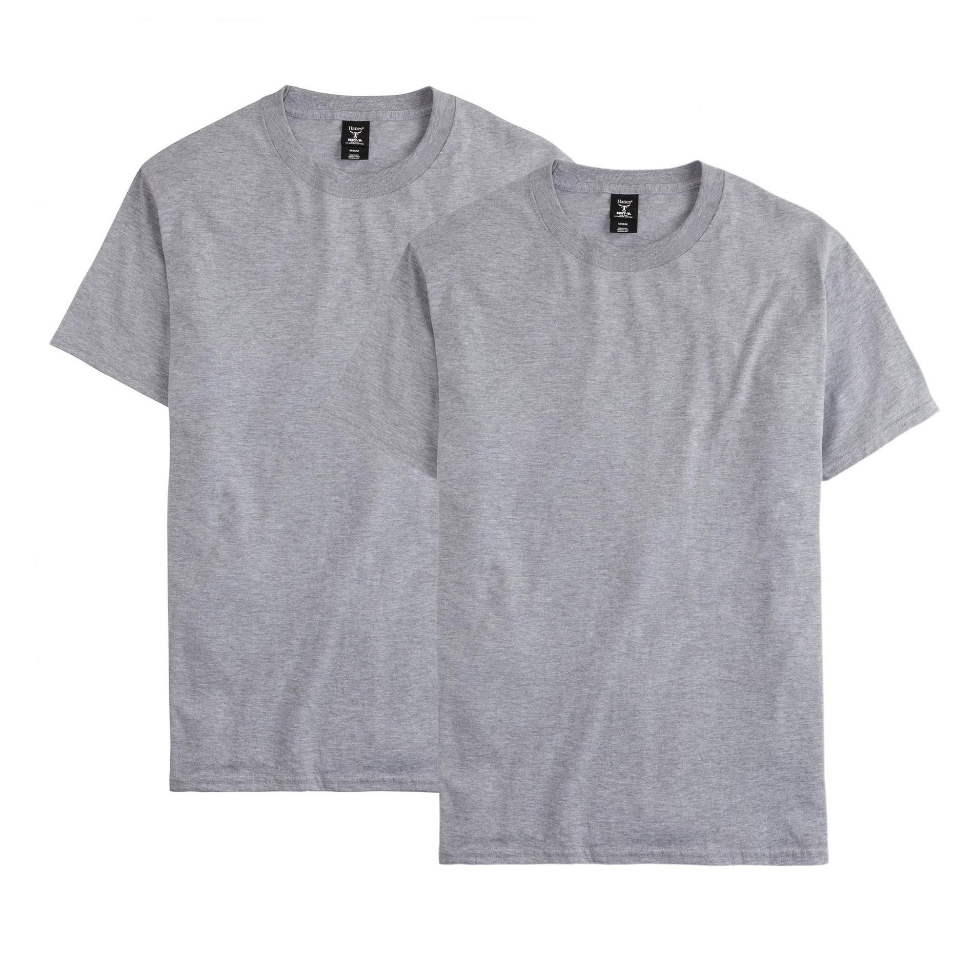 Hanes Beefy-T Men's T-Shirt, Value 2-Pack (Big & Tall Available)
