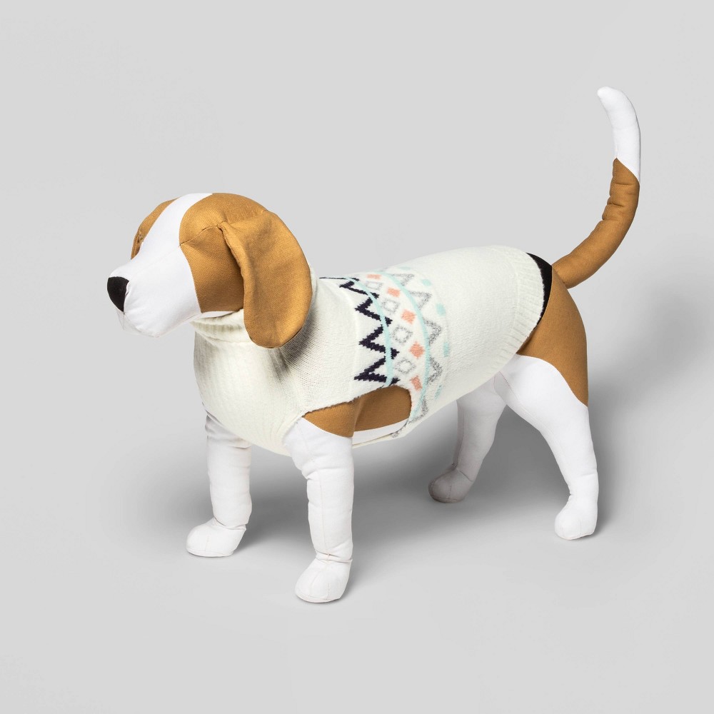 size xl Dog Sweater - White Feather - Boots & Barkley