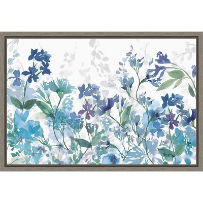 Amanti Art Colors of the Garden Cool Shadows by Wild Apple Portfolio Canvas Wall Art Print Framed 23-in. x 16-in.