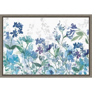 Amanti Art Colors of the Garden Cool Shadows by Wild Apple Portfolio Canvas Wall Art Print Framed 23-in. x 16-in. - 1 of 4