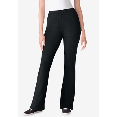 Woman Within Stretch-Cotton Knit Pull-On Bootcut Leggings - image 4
