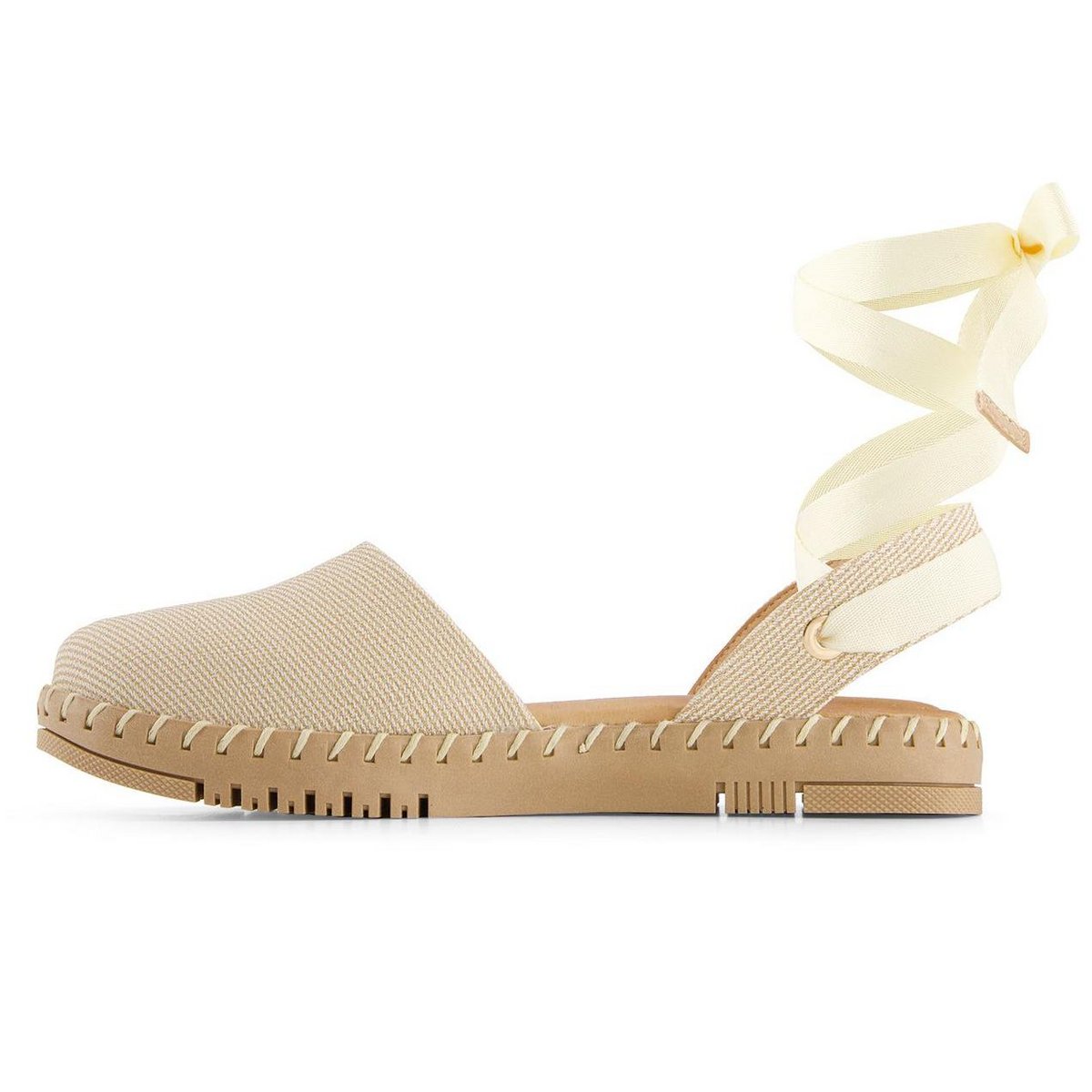 Обувь Andrea Women's Textile Ribbon Lace Flats 65286 Beige 8 — фото 3