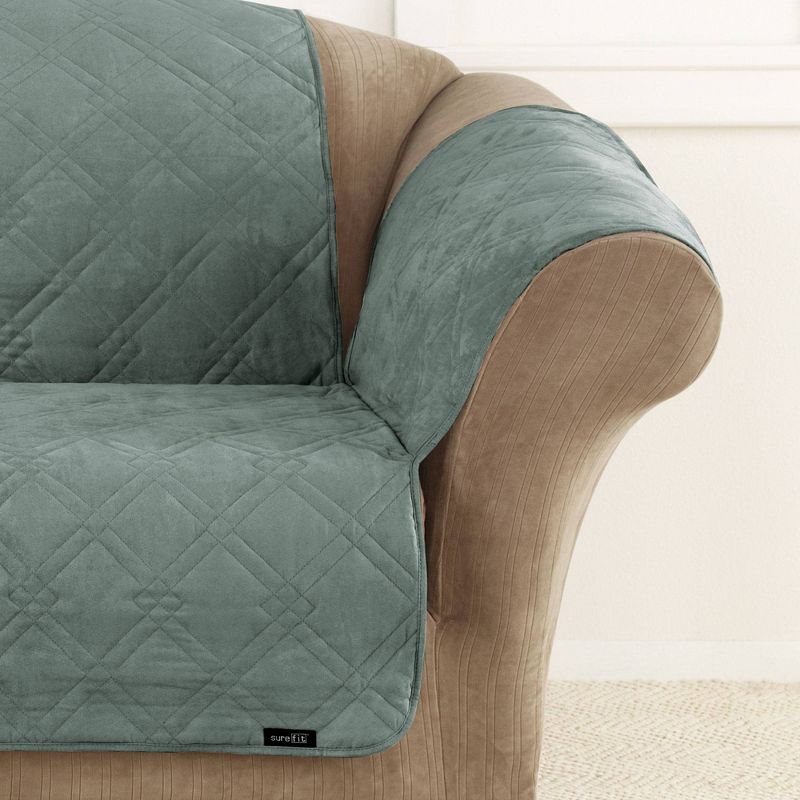 Microfiber Non-Skid Sofa Furniture Protector - Sure Fit, 4 of 5