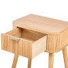 Nordlys 2-Drawer Natural Solid Wood Nightstand Classic Style Bedroom - 3 of 4