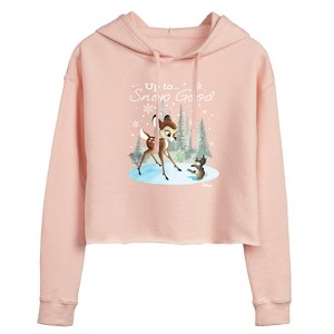 Women's - Disney - Christmas - Up To Snow Good Cropped Graphic Hoodie - 1 of 3