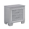 NicBex Nightstand with 2 Drawers,1pc Side Table with LED Lighting and Black Finish,28 inch Bedside Table for Bedroom,Living Room,Black/Silver/Gray - 3 of 4