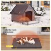 Portable Igloo-Style Dog House, White Solid Wood, 32.6" H x 32.9" W x 45" D ¨C Spacious Indoor/Outdoor Pet Shelter - 2 of 4