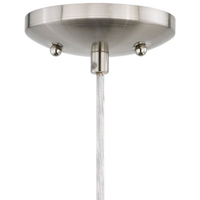 Milano Satin Nickel Mini Pendant with Hand-Blown Glass
