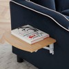 3-in-1 Adjustable Chaise Lounge with Side Table, Phone Holder&Cup box, Convertible Sofa Bed Sleeper Chair Accent Chair, Beige/Black/Blue-ModernLuxe - 4 of 4