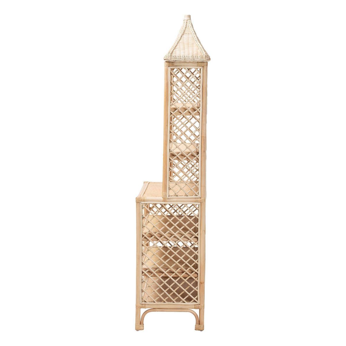 bali & pari Adonis Natural Rattan Display Shelf Light Honey - thumbnail 3