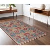Blue Red and Yellow Wool Oriental Hand Knotted Area Rug - 2 of 4