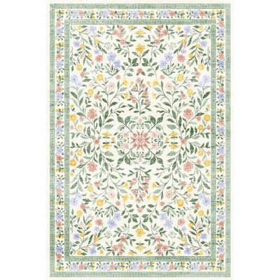 Fulvari Machine Washable Area Rugs Non Slip,Soft Boho Living Room Rugs,Distressed Throw Carpet for Home Office Dinning Room Kids Playroom
