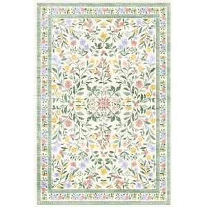 Fulvari Machine Washable Area Rugs Non Slip,Soft Boho Living Room Rugs,Distressed Throw Carpet for Home Office Dinning Room Kids Playroom - 1 of 4