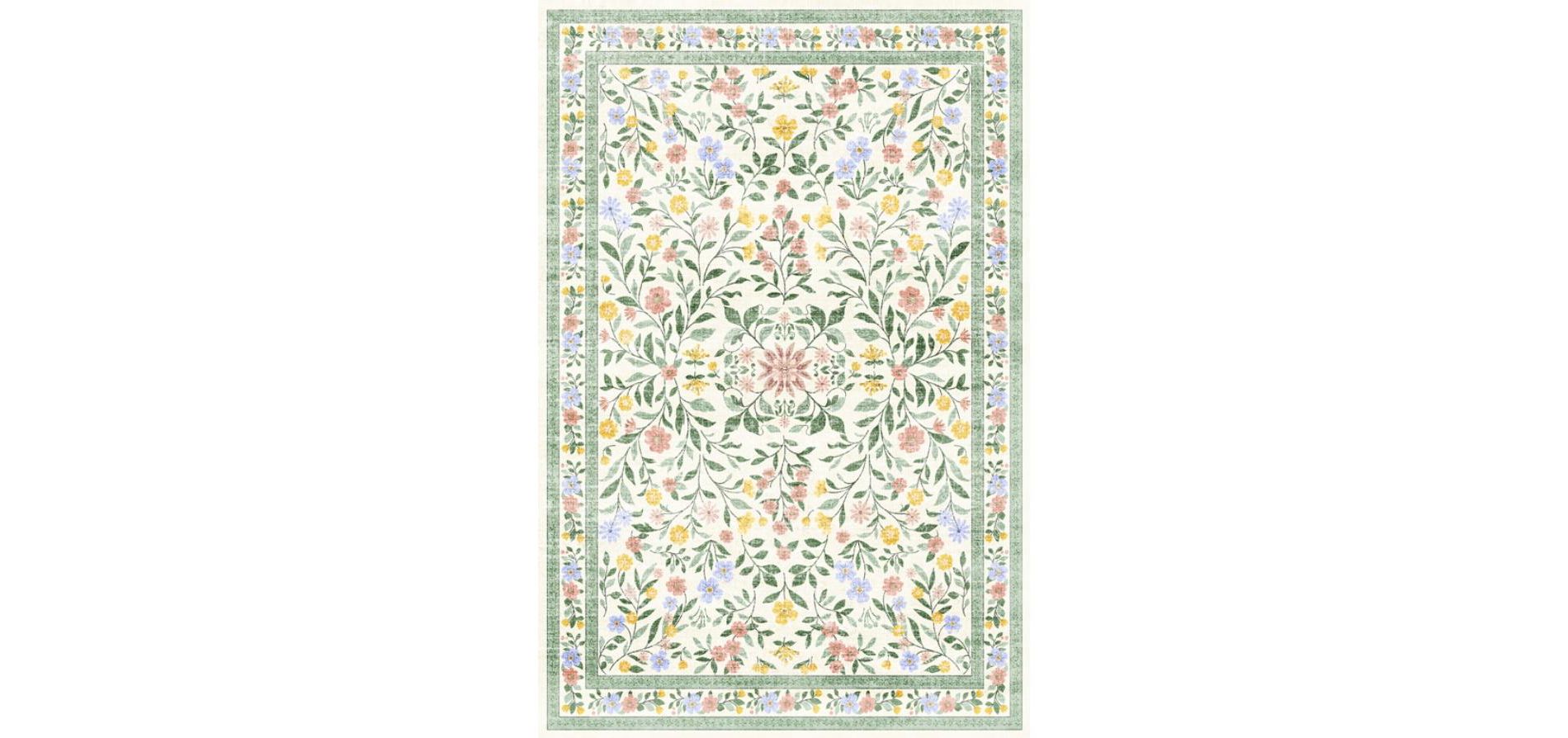 Fulvari Machine Washable Area Rugs Non Slip,Soft Boho Living Room Rugs,Distressed Throw Carpet for Home Office Dinning Room Kids Playroom