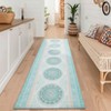 Washable Vintage Farmhouse Area Rugs with Floral Print for Bedroom Living Room, Soft Non Slip Retro Accent Throw Carpet for Home Office - 4 of 4