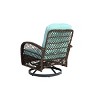 CAVINAS Outdoor Swivel Chairs with Glass Coffee Table, Sectional Patio Furniture Set, Patio Conversation Sets for Backyard, Garden - 4 of 4