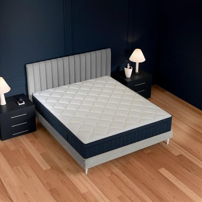 NicBex 12 Inch Hybrid Memory Foam Mattress for a Cool Sleep,Fiberglass Free,Medium Feel Mattresses,White+Blue