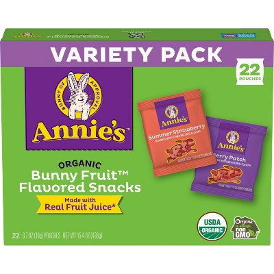 Annie&#39;s Bunny Fruit Flavored Snacks - 15.4oz/22ct