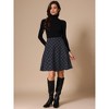 INSPIRE CHIC Women's Christmas Plaids Vintage Tartan Elastic Waist Knee Length A-Line Skirt - 2 of 4