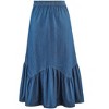 Collections Etc Flounce Hem Denim Skirt - 2 of 4