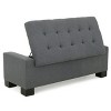 CAVINAS Storage Bench Storage Ottoman Large Capacity Storage Bench for Bedroom and Entryway - 4 of 4