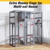 Sandinrayli Extra Large Cat Catio - 4-Way Pet Door, Outdoor Wood Insulation Condo, Patio Window Attach w/Weatherproof PVC Cover (Gray) - 4 of 4
