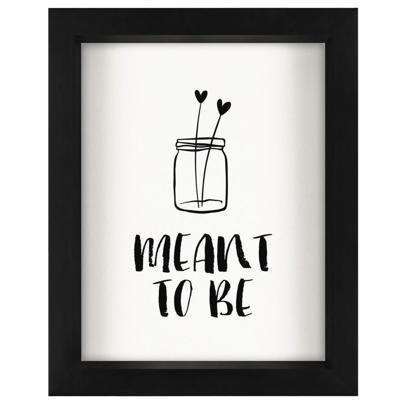 Americanflat Minimalist Motivational Meant To Be' By Motivated Type Shadow Box Framed Wall Art Home Decor, 1 of 10