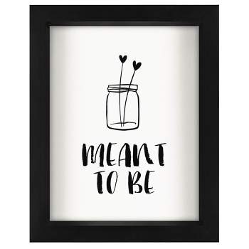 Americanflat Minimalist Motivational Meant To Be' By Motivated Type Shadow Box Framed Wall Art Home Decor