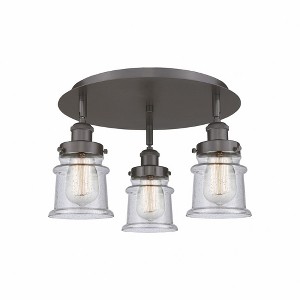 Canton - 3 Light Flush Mount In Industrial Style-9 Inches Tall and 17 Inches Wide - 1 of 1