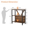 COZONY 3/4/5-Tier Industrial Bookshelf with LED Lights — Metal Open Shelf Bookcase, Heavy Duty Tall Storage for Bedroom, Office & Living Room - 3 of 4
