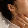 Dangle Earrings for Women 14K Gold Plated Dangly Dangling Earrings Dainty Trendy Drop Hypoallergenic Square - 2 of 4