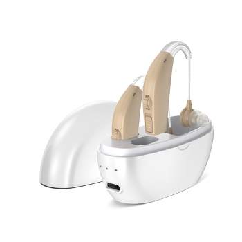 HOM Superior Hearing Aids for Seniors - Comfortable Rechargeable Behind The Ear Hearing Devices with Advanced Noise Reduction