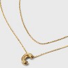 14K Gold Dipped Initial Bubble Multi-Strand Pendant Necklace - A New Day™ Gold - 4 of 4