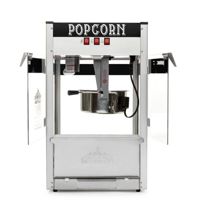 Olde Midway Black 12-Ounce Retro Popcorn Machine