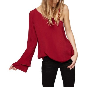 Sanctuary Clothing Womens Solid One Shoulder Blouse - 1 of 1