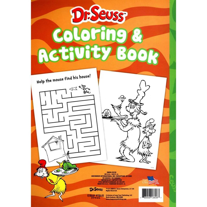 Leap Year Publishing Dr. Seuss 4-In-1 Coloring & Activity Books, 4 of 5