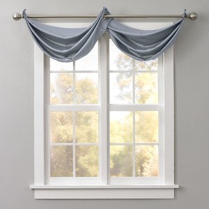 BrylaneHome BH Studio Room-Darkening Waterfall Grommet Valance - 1 of 3